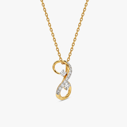 Gold Infinity Grace Lab Grown Diamond Pendant