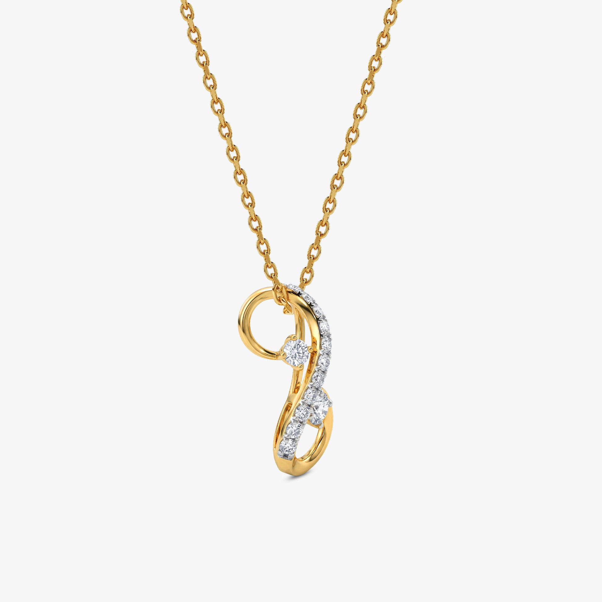 Gold Infinity Grace Lab Grown Diamond Pendant