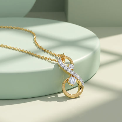 Gold Infinity Grace Lab Grown Diamond Pendant