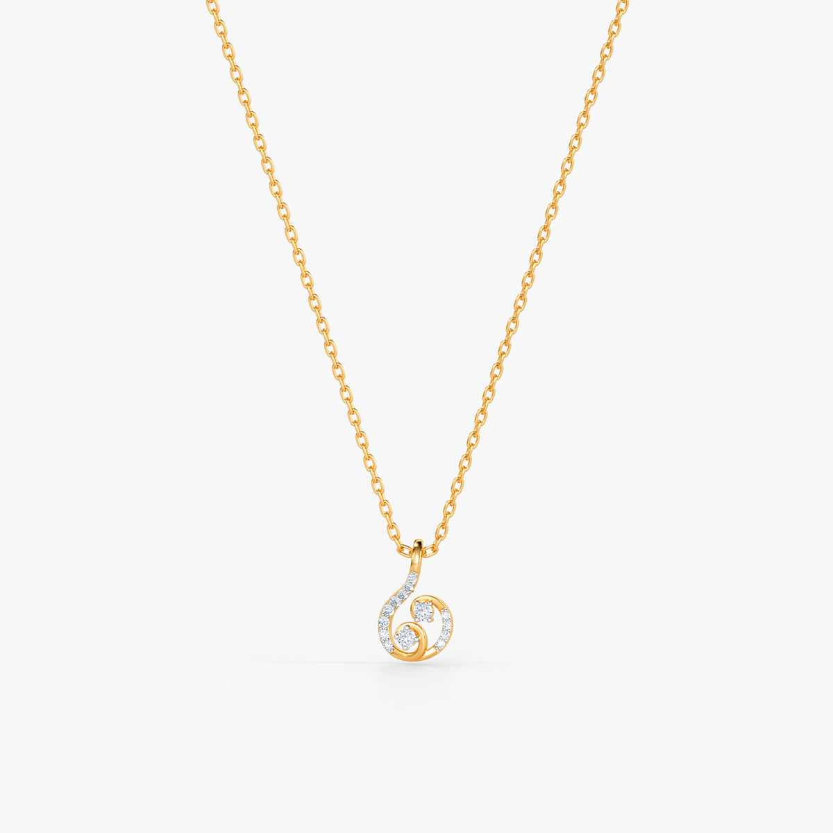Gold Serpentine Muse Lab Grown Diamond Pendant