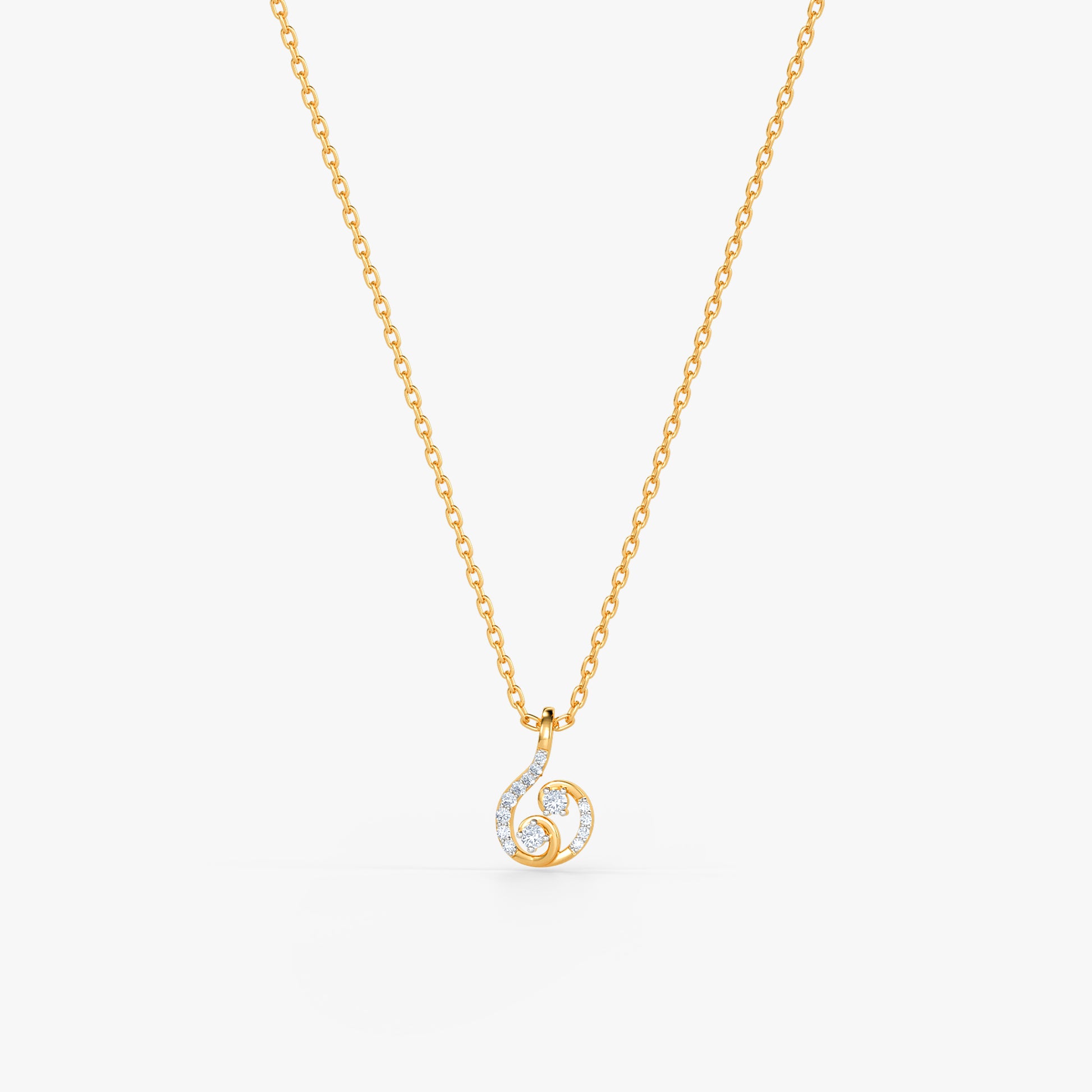 Gold Serpentine Muse Lab Grown Diamond Pendant