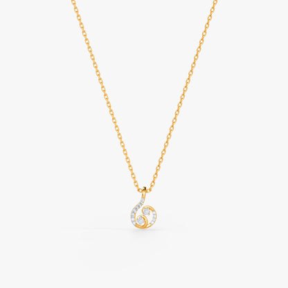 Gold Serpentine Muse Lab Grown Diamond Pendant