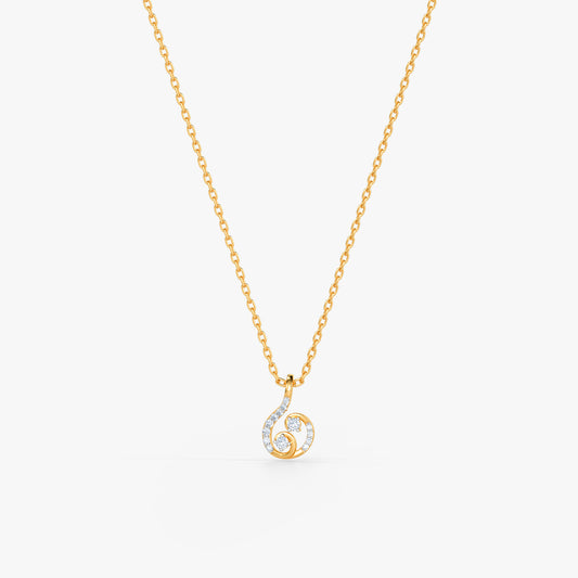 Gold Serpentine Muse Lab Grown Diamond Pendant
