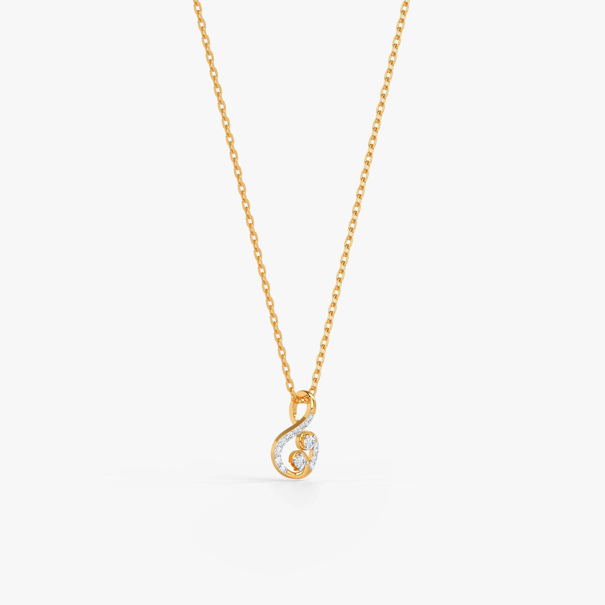 Gold Serpentine Muse Lab Grown Diamond Pendant
