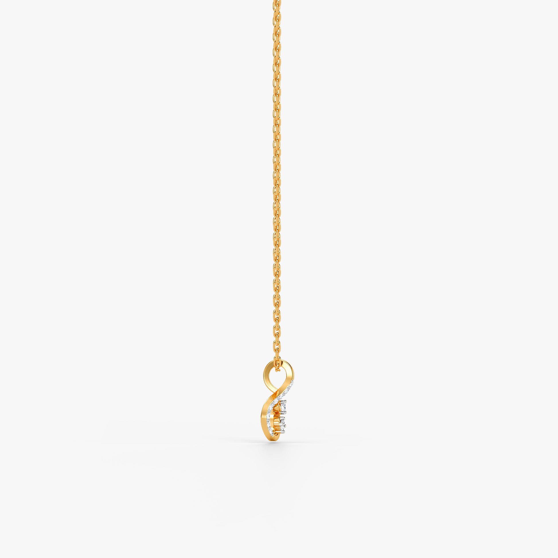 Gold Serpentine Muse Lab Grown Diamond Pendant