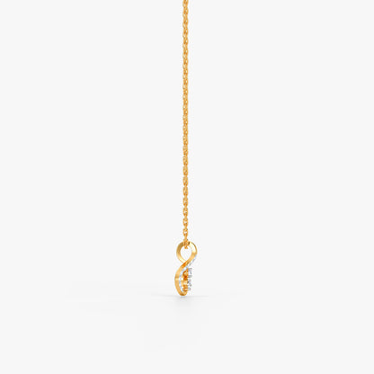 Gold Serpentine Muse Lab Grown Diamond Pendant