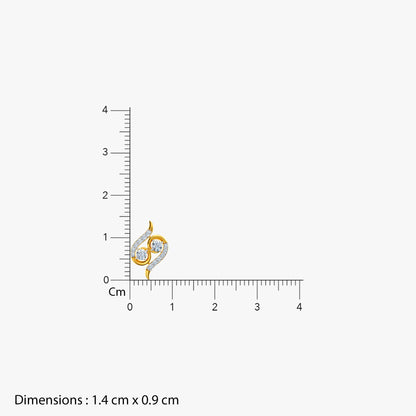Gold Swan Curve Lab Grown Diamond Pendant