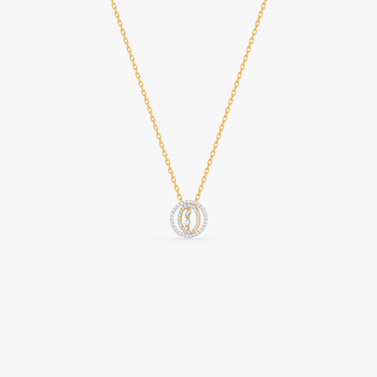 Gold Lunar Axis Lab Grown Diamond Pendant