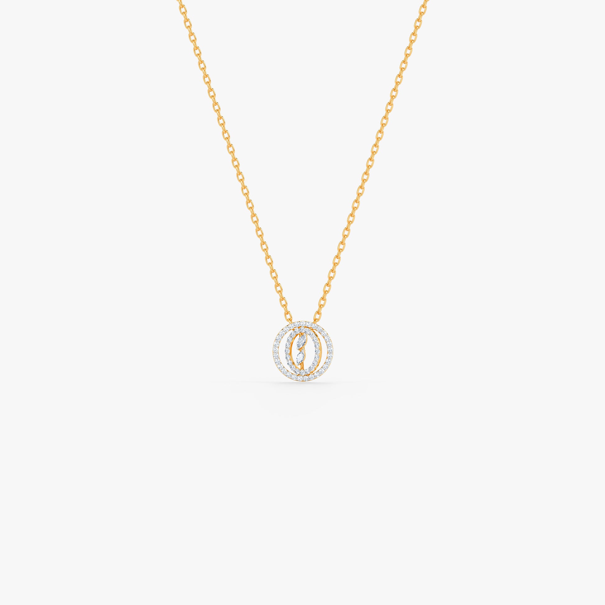 Gold Lunar Axis Lab Grown Diamond Pendant