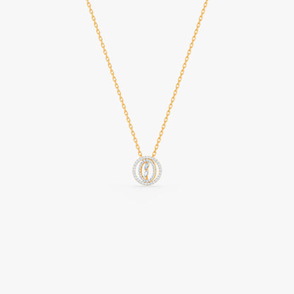 Gold Lunar Axis Lab Grown Diamond Pendant