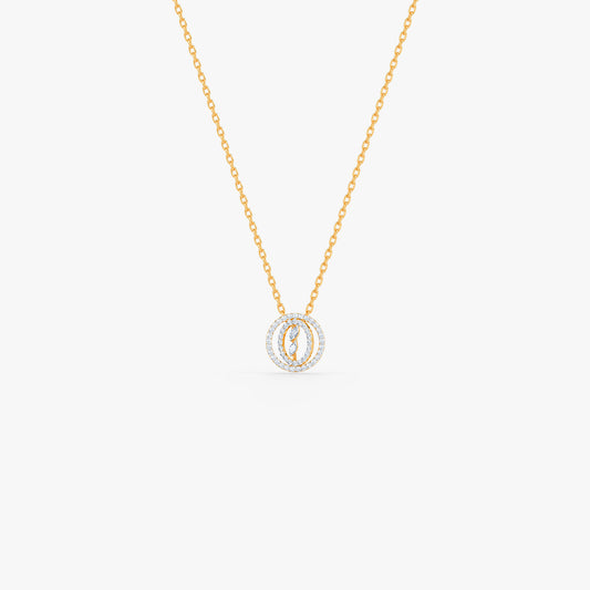 Gold Lunar Axis Lab Grown Diamond Pendant