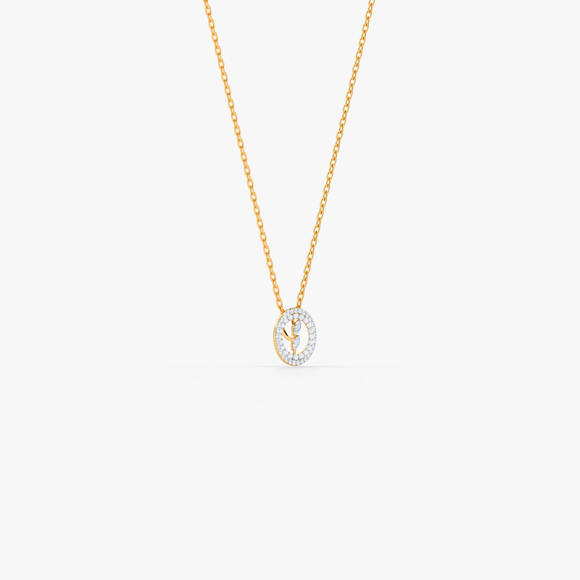 Gold Lunar Axis Lab Grown Diamond Pendant