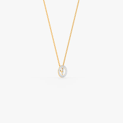 Gold Lunar Axis Lab Grown Diamond Pendant