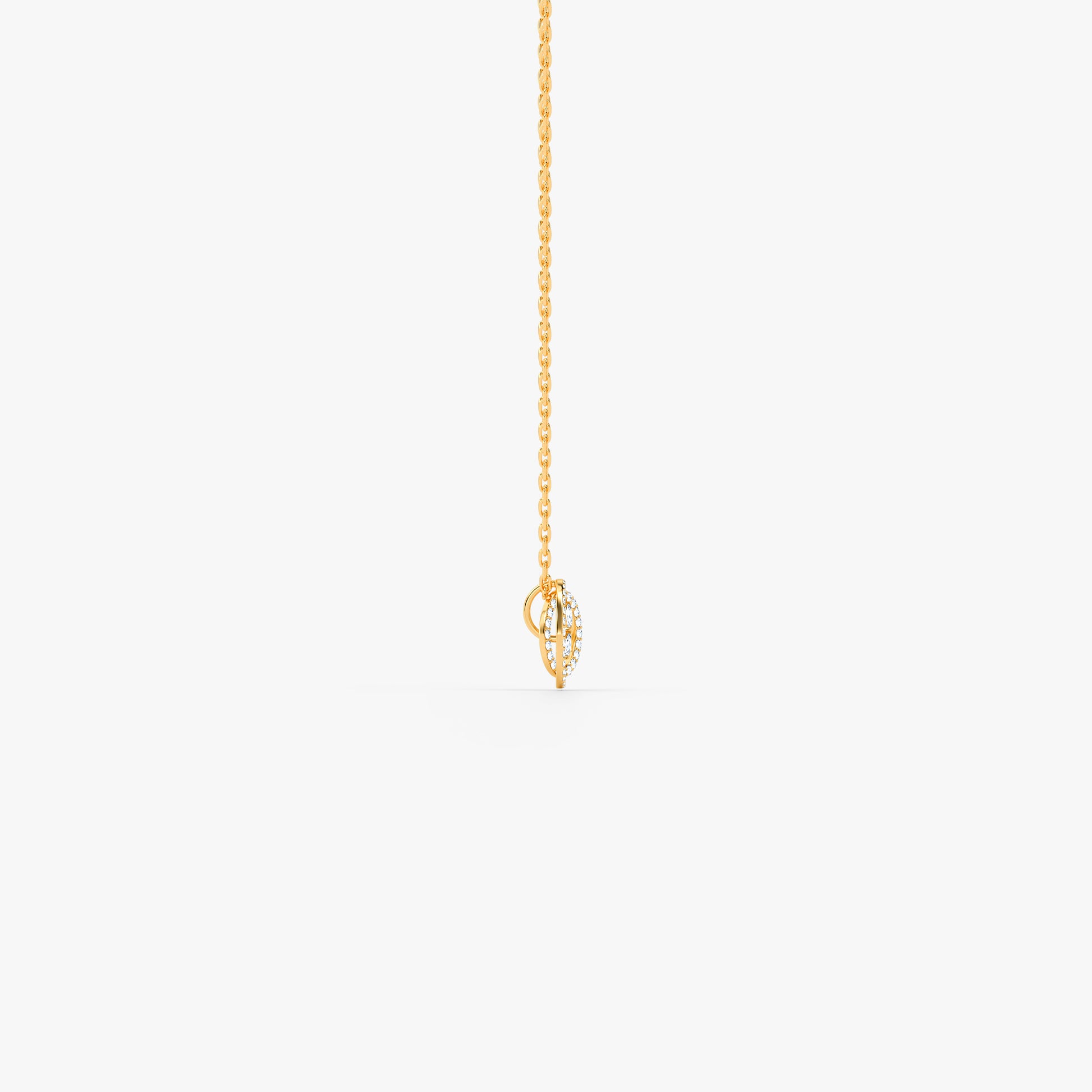 Gold Lunar Axis Lab Grown Diamond Pendant