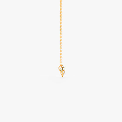 Gold Lunar Axis Lab Grown Diamond Pendant