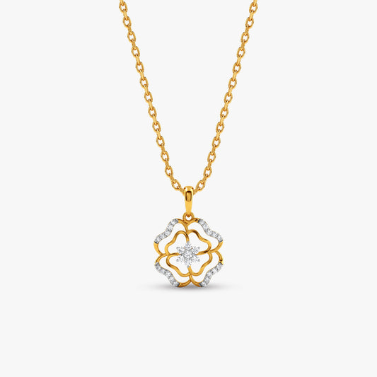 Gold Petaline Reverie Lab Grown Diamond Pendant