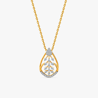 Gold Verdelle Glow Lab Grown Diamond Pendant