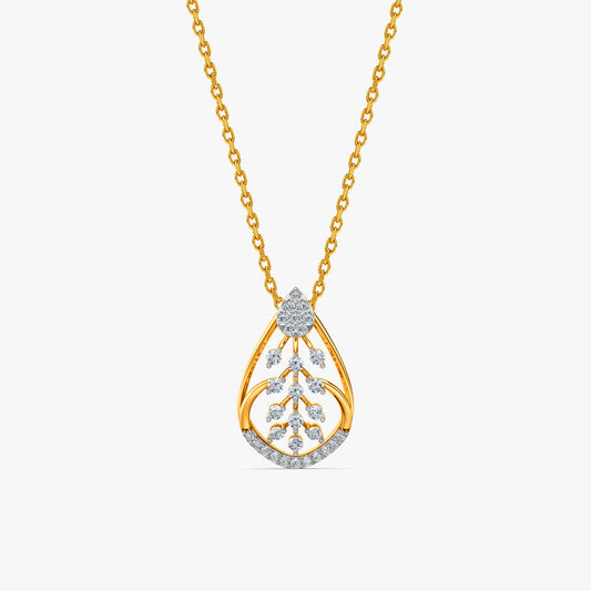 Gold Verdelle Glow Lab Grown Diamond Pendant