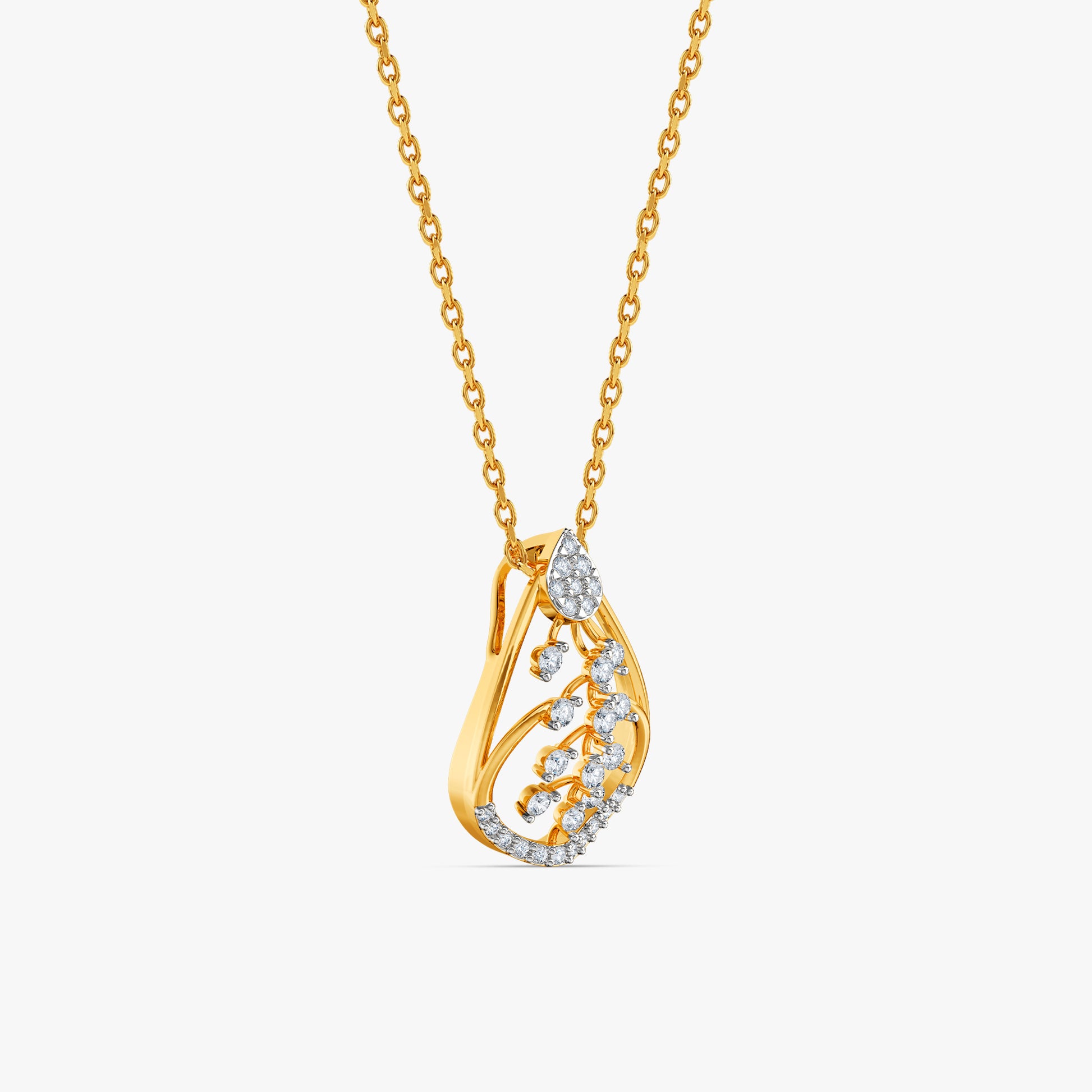 Gold Verdelle Glow Lab Grown Diamond Pendant