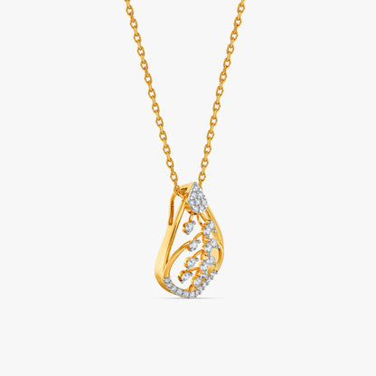 Gold Verdelle Glow Lab Grown Diamond Pendant