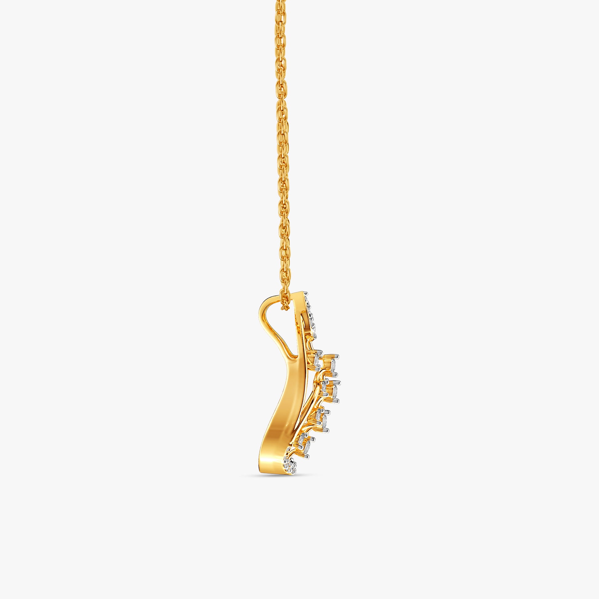 Gold Verdelle Glow Lab Grown Diamond Pendant