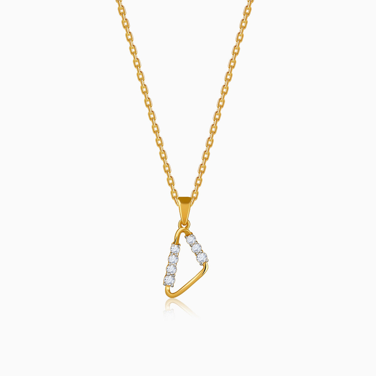 Gold Prism Muse Lab Grown Diamond Pendant