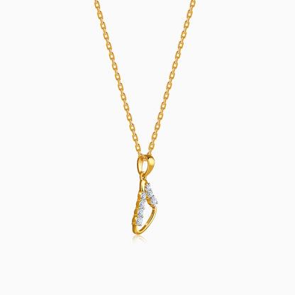 Gold Prism Muse Lab Grown Diamond Pendant