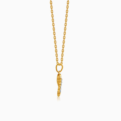 Gold Prism Muse Lab Grown Diamond Pendant