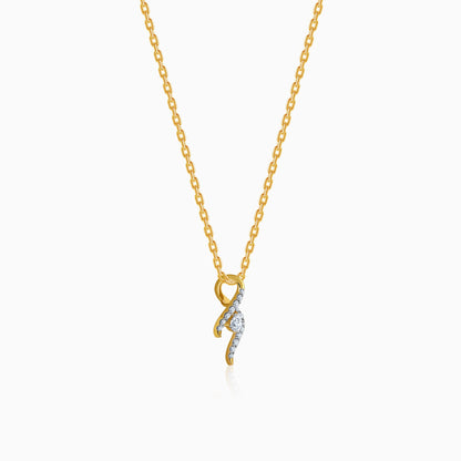 Gold Aurelia Spiral Lab Grown Diamond Pendant