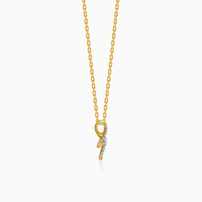 Gold Aurelia Spiral Lab Grown Diamond Pendant