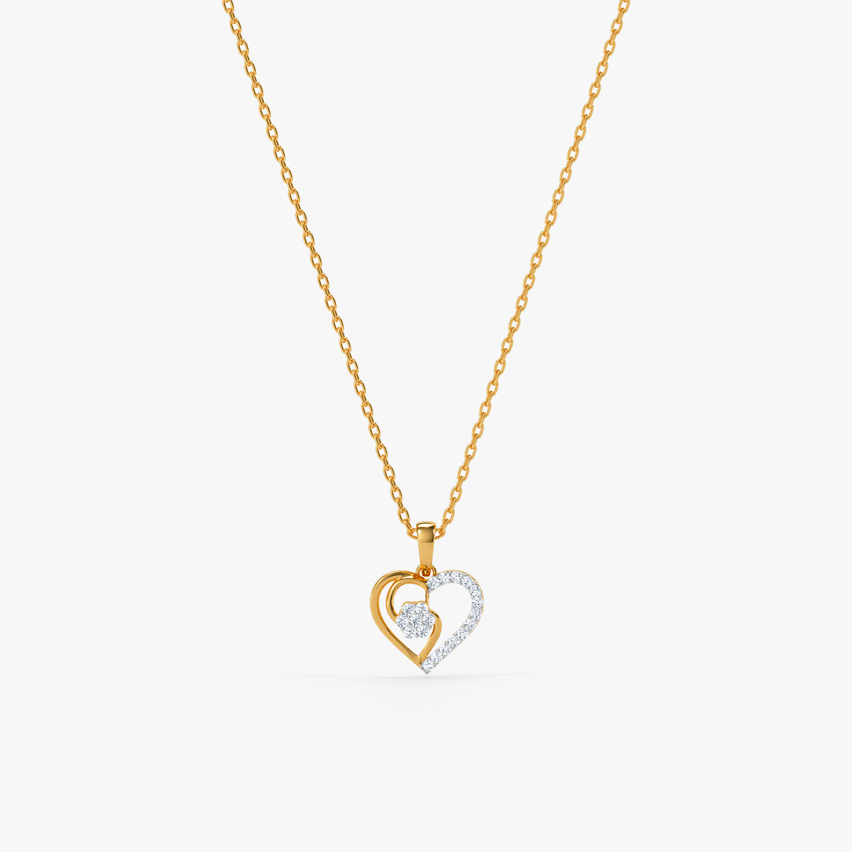 Gold Amoura Link Lab Grown Diamond Pendant