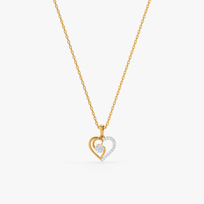 Gold Amoura Link Lab Grown Diamond Pendant