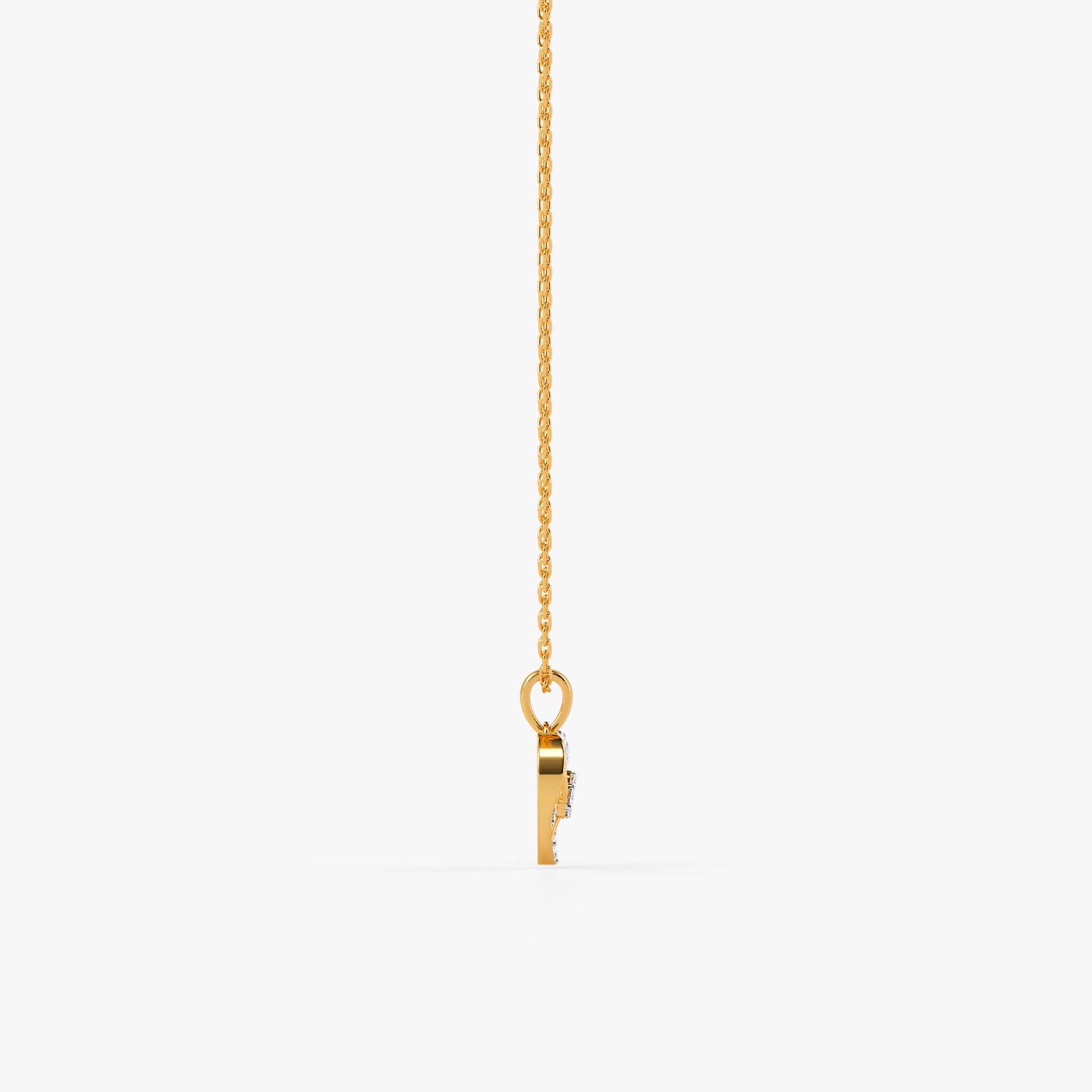 Gold Amoura Link Lab Grown Diamond Pendant