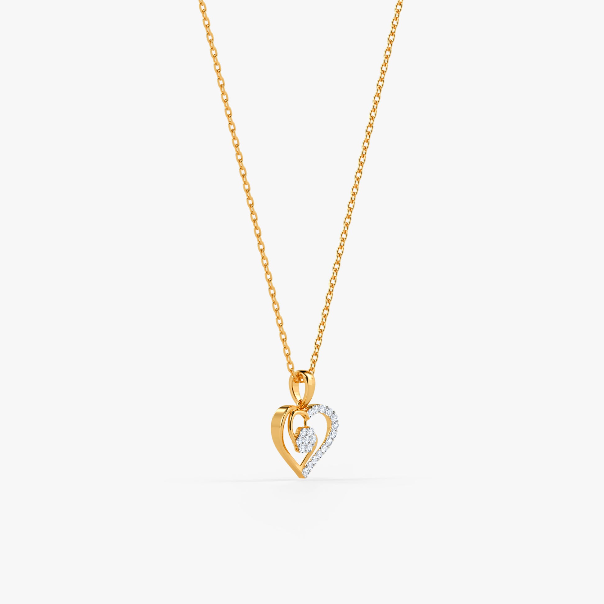 Gold Amoura Link Lab Grown Diamond Pendant