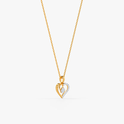 Gold Amoura Link Lab Grown Diamond Pendant