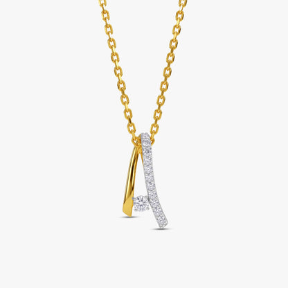 Gold Luma Trace Lab Grown Diamond Pendant