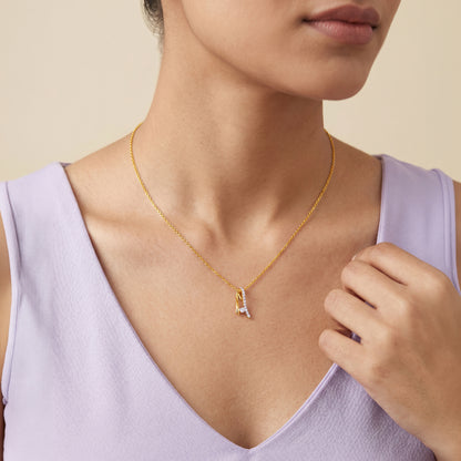 Gold Luma Trace Lab Grown Diamond Pendant