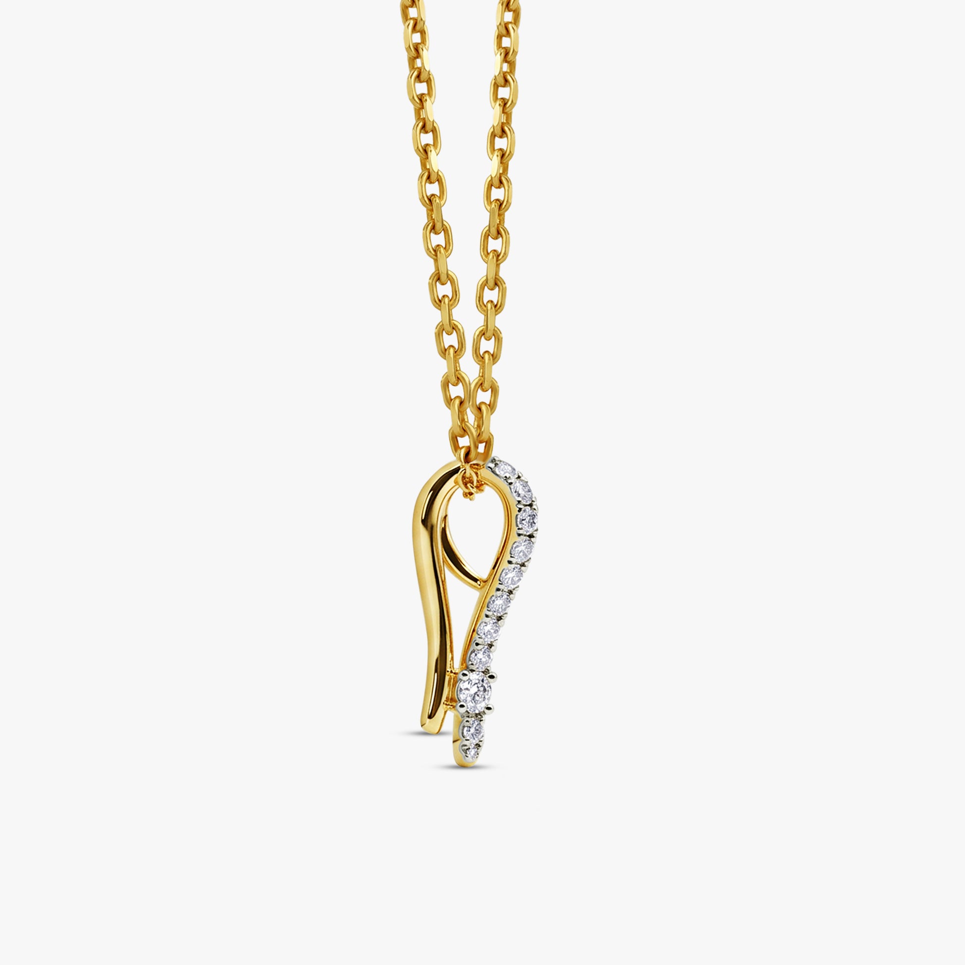 Gold Luma Trace Lab Grown Diamond Pendant