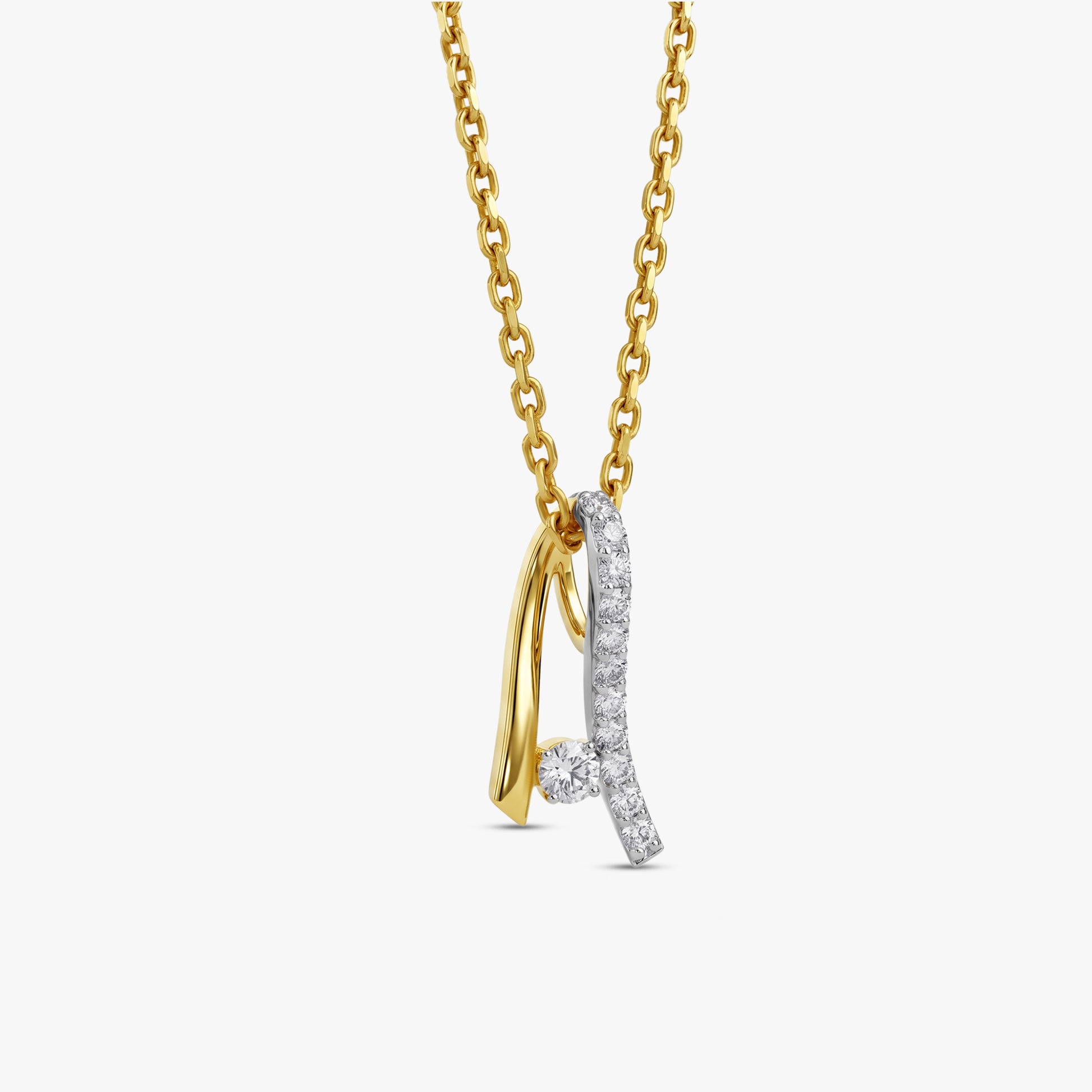 Gold Luma Trace Lab Grown Diamond Pendant