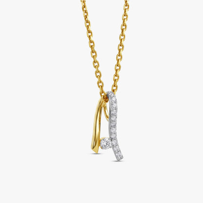 Gold Luma Trace Lab Grown Diamond Pendant