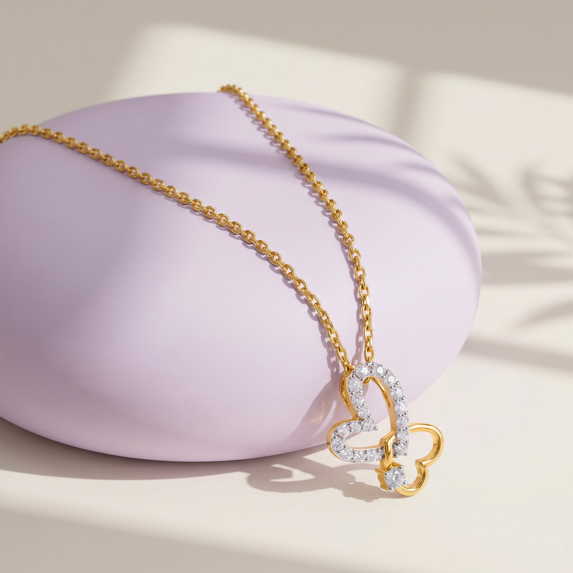 Gold Forever Fold Lab Grown Diamond Pendant
