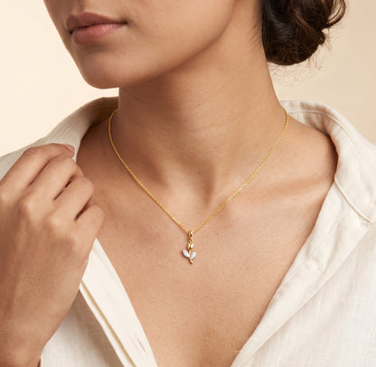 Gold Tulipe Doree Lab Grown Diamond Pendant
