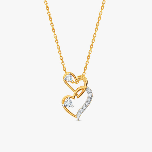 Gold Heartbound Grace Lab Grown Diamond Pendant