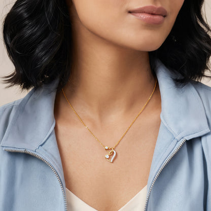Gold Heartbound Grace Lab Grown Diamond Pendant