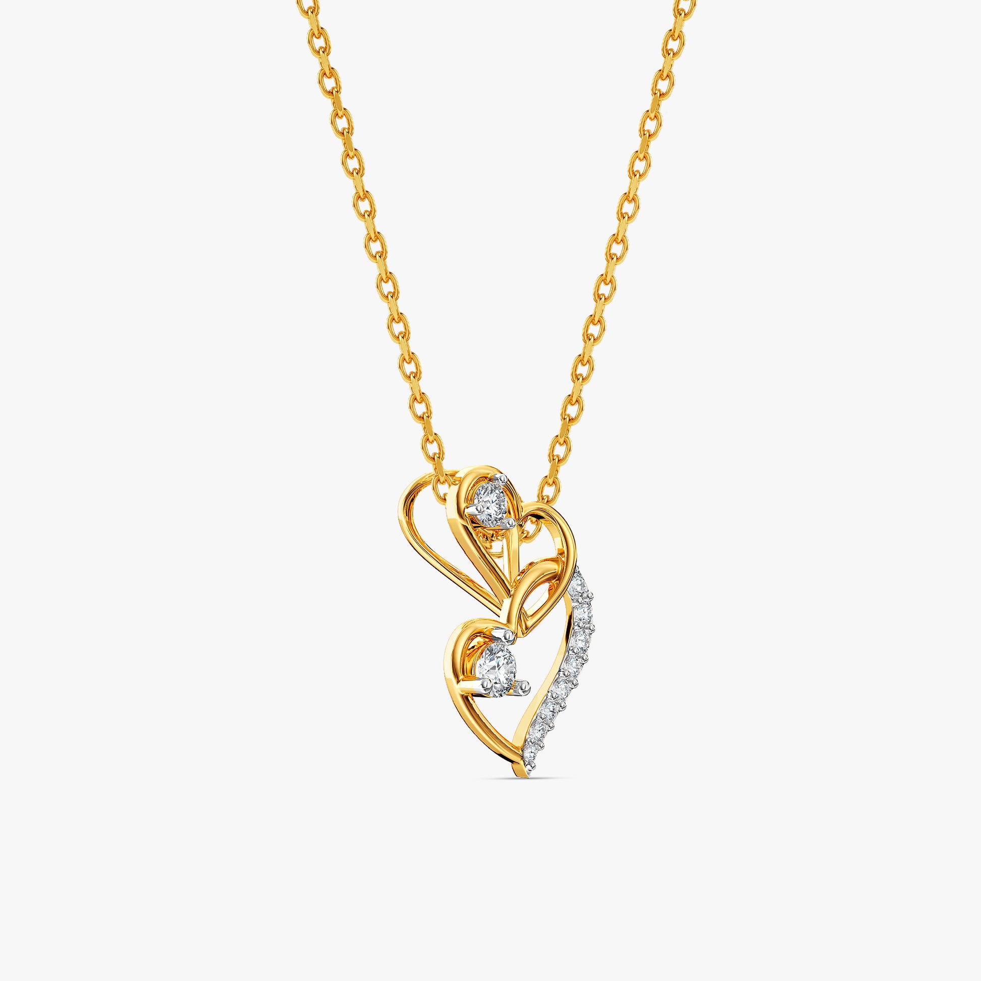 Gold Heartbound Grace Lab Grown Diamond Pendant