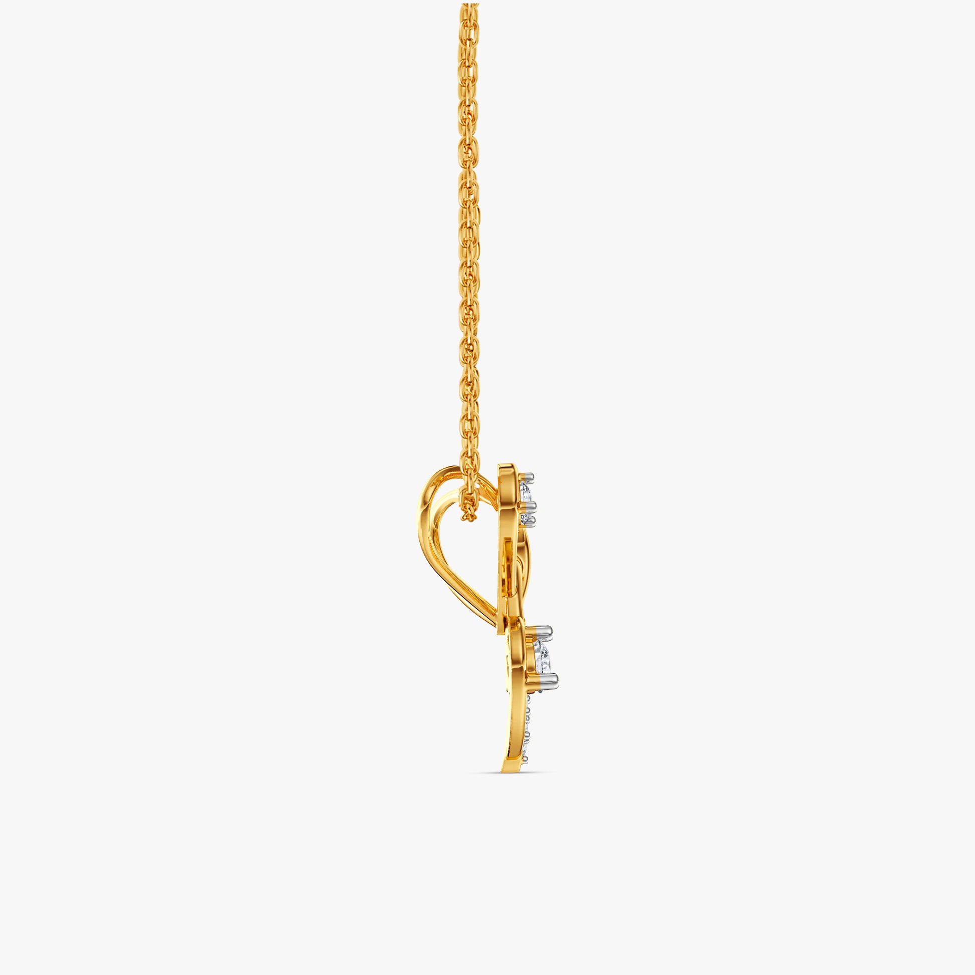 Gold Heartbound Grace Lab Grown Diamond Pendant