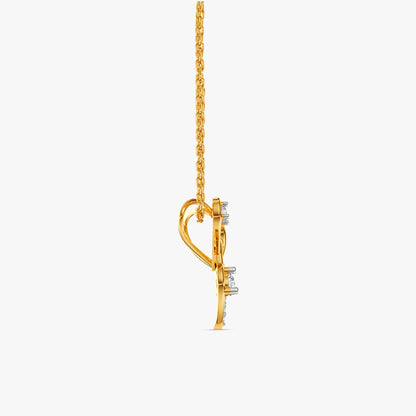 Gold Heartbound Grace Lab Grown Diamond Pendant