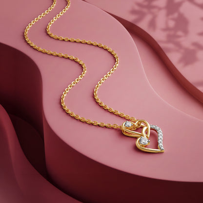 Gold Heartbound Grace Lab Grown Diamond Pendant