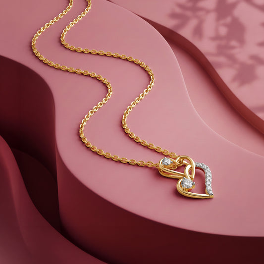 Gold Heartbound Grace Lab Grown Diamond Pendant