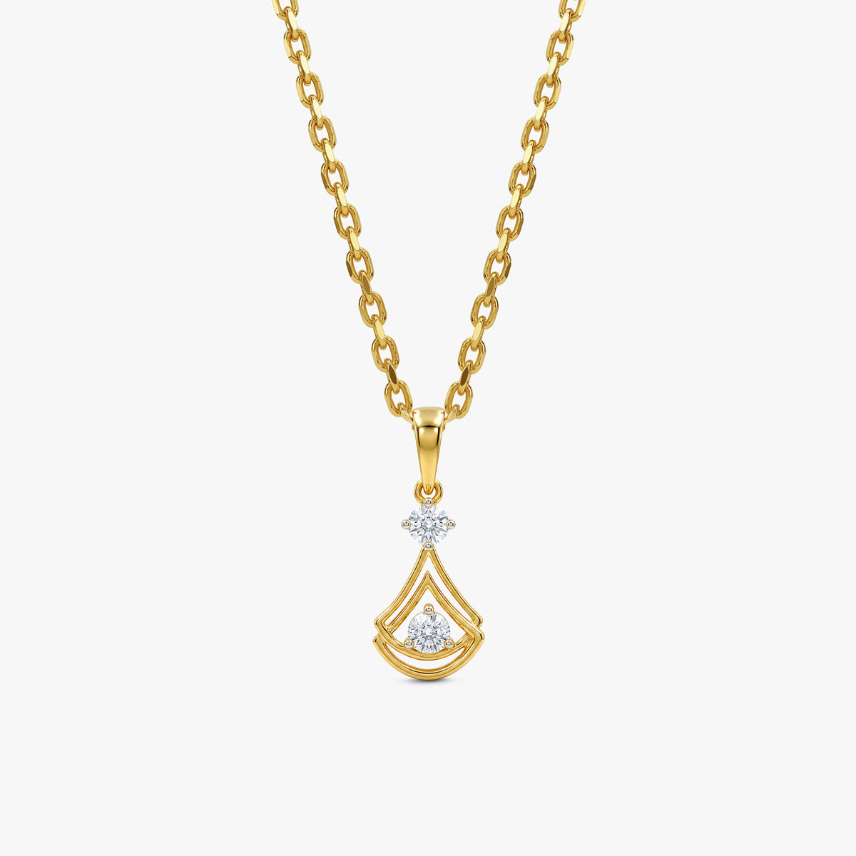 Gold Belle Arc Lab Grown Diamond Pendant